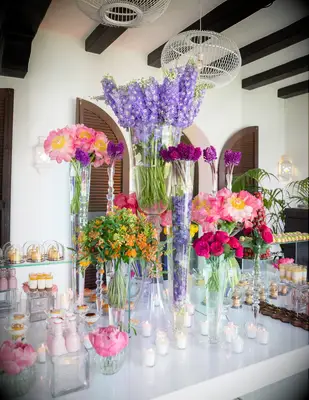 Eclectic Spring Flowers Dessert Table