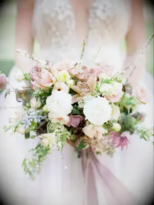 Spring Bouquet with Orchid and Ranunculus