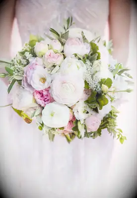 Dahlia and Rose Spring Wedding Bouquet