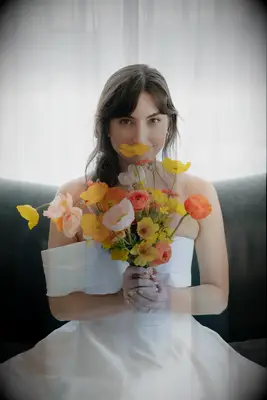 Coral, Yellow and Orange Wildflower Bouquet