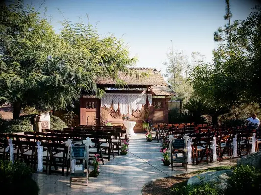 Garden wedding venue in San Diego, California.