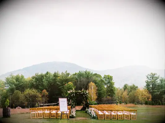 Garden wedding venue in Thurman, New York.