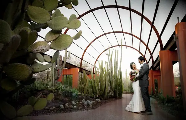 Surrounded by cactuses at Desert Botanical Garden in Phoenix, Arizona
