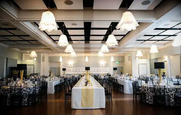 The tables are set at the Atlanta Botanical Garden in Atlanta, Georgia