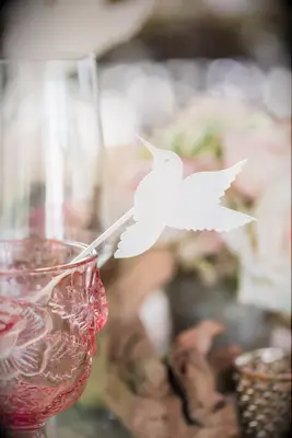 Hummingbird drink toppers for your boho spring wedding