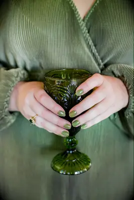 colored vintage inspired glassware for your spring wedding