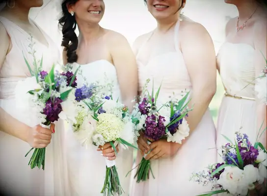 Purple Garden Bridesmaid Bouquets
