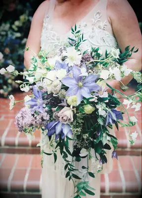 Lilac Bouquet With Clematis and Roses