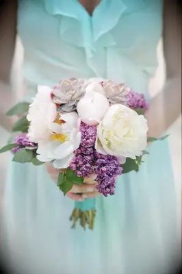 Peony and Lilac Bridesmaid Bouquet