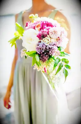 Lilac and Peony Bridesmaid Bouquet