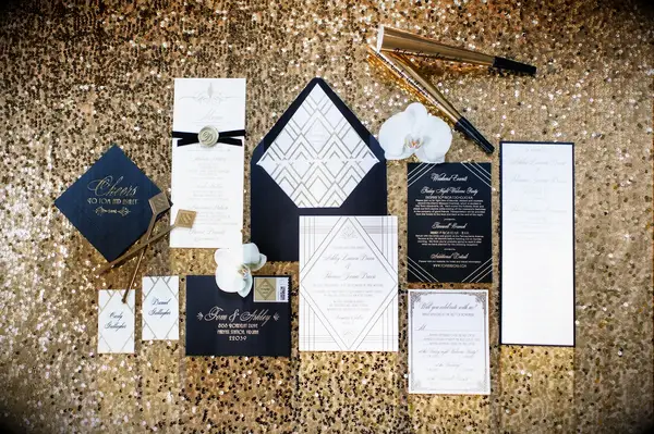 Gatsby inspired wedding invites