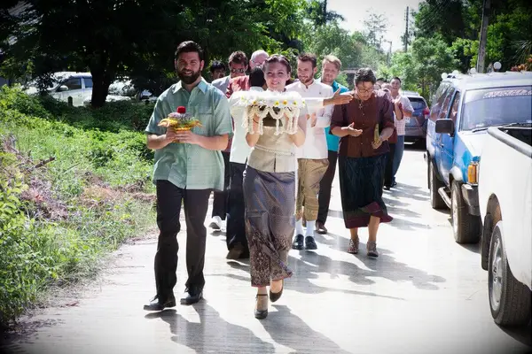 Traditional Thai Khan Maak processional