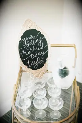 Drinks for the Wedding Party Chalkboard Sign