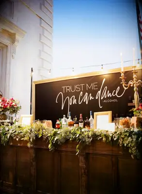 Funny Wedding Chalkboard Signs at the Bar