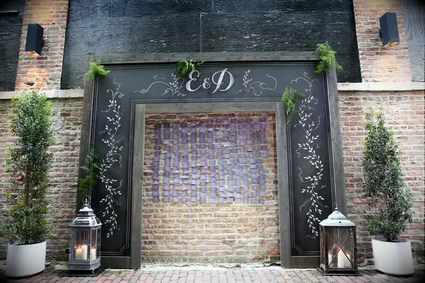 Elegant, Floral Chalk Sign Arch