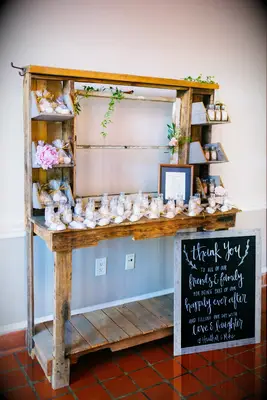 Beachy Wedding Favor Chalkboard Sign