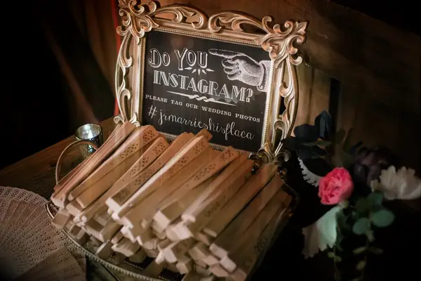 Vintage-Style Wedding Hashtag Chalkboard Sign