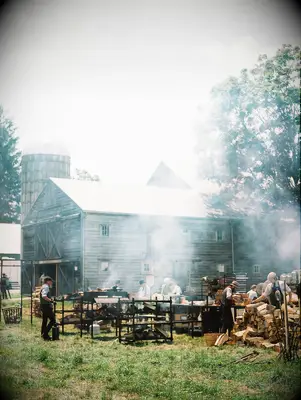 Open Air Cooking for a fun an festive wedding reception BBQ