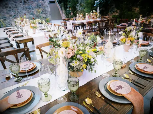 Organic wildflower centerpiece