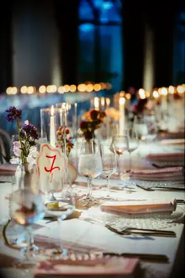 Bud vases and tapered candles