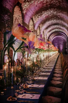 Large scale tropical flower arrangements