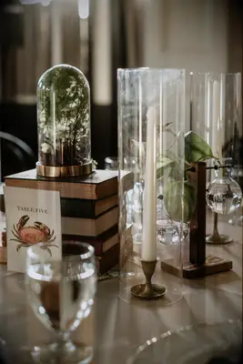 Vintage book and cloche