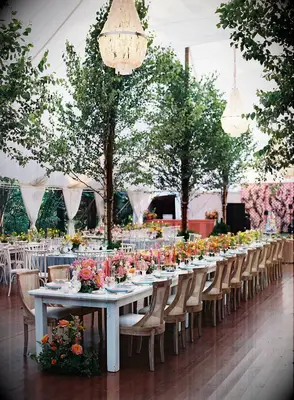 Gradient floral centerpieces