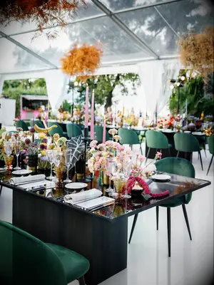 Multilevel funky florals