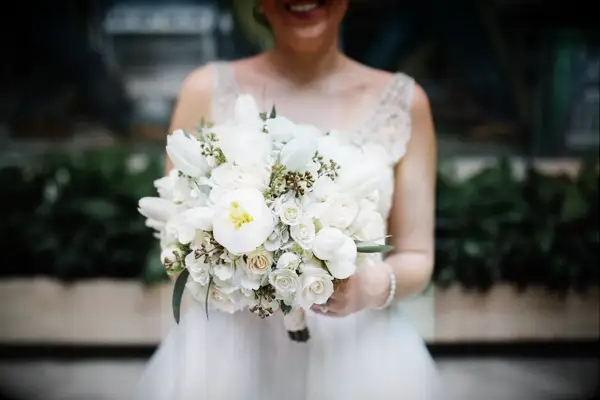 Graceful Rose and Tulip Wedding Bouquet