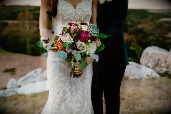 Chic and Modern Tulip Wedding Bouquet