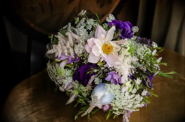 Lovely in Blue Tulip Wedding Bouquet