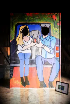 personalized face cutouts for your wedding photo booth