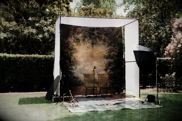 Fun antique inspired photo backdrop