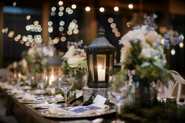 rustic wedding lantern centerpiece