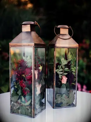 lanterns filled with flowers