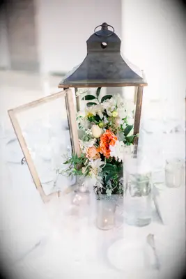 lantern filled with flowers