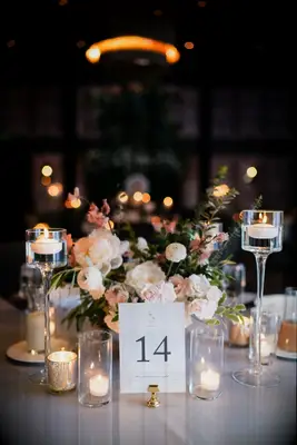 Simple and elegant wedding table numbers