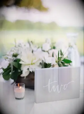 Simple and modern wedding table numbers