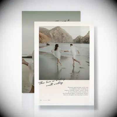 Vintage film wedding invitations from Tartarusfarms