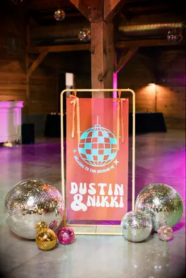 Shake Your Groove wedding sign for your disco party