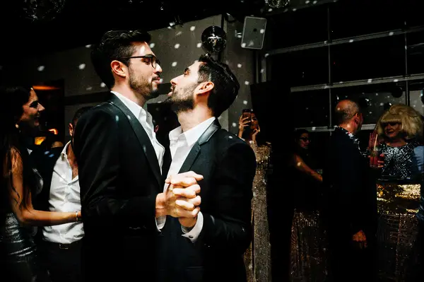 Disco first dance for the happy couple