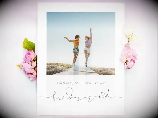 Custom photo Will You Be My Bridesmaid card