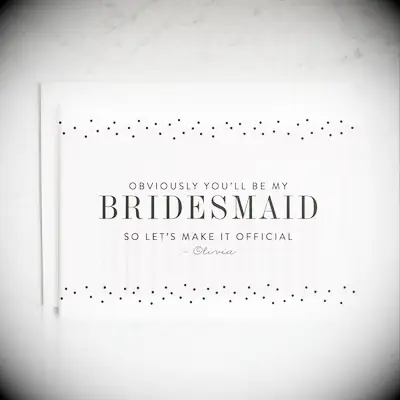 Obvious Bridesmaid Proposal Card