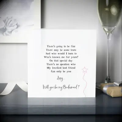 Beautiful Bridesmaid Proposal Card