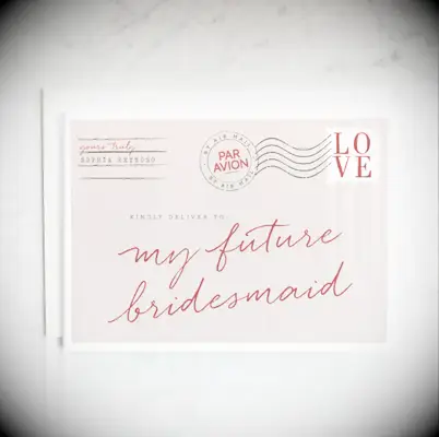 Postcard Bridesmaid Proposal Card