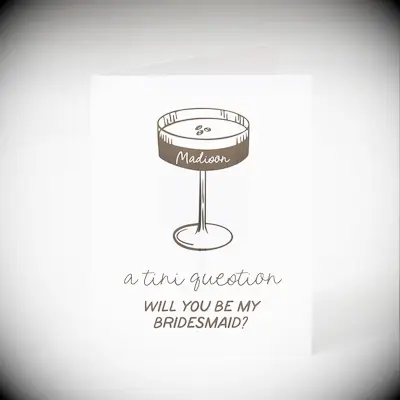 Las 31 mejores tarjetas para la propuesta de una dama de honor, de lo divertido a