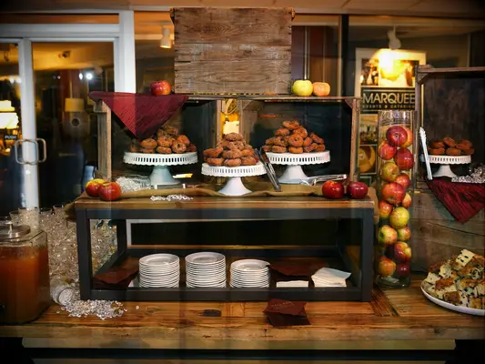 Dessert bar at a fall wedding