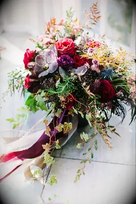 Textured rustic fall wedding bouquet