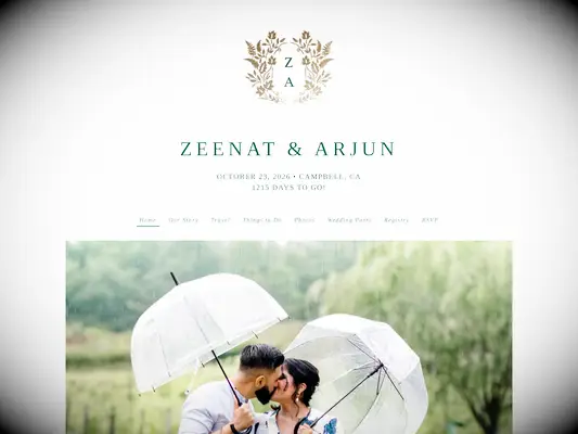 Monogrammed rustic wedding website by Tartarusfarms