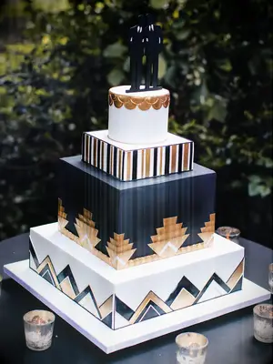 square wedding cake